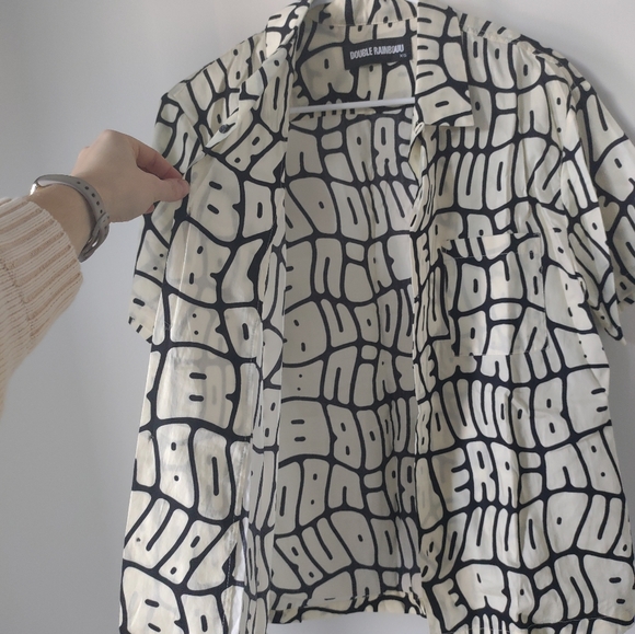 Double Rainbow button down shirt, black and white - XS - Picture 7 of 8